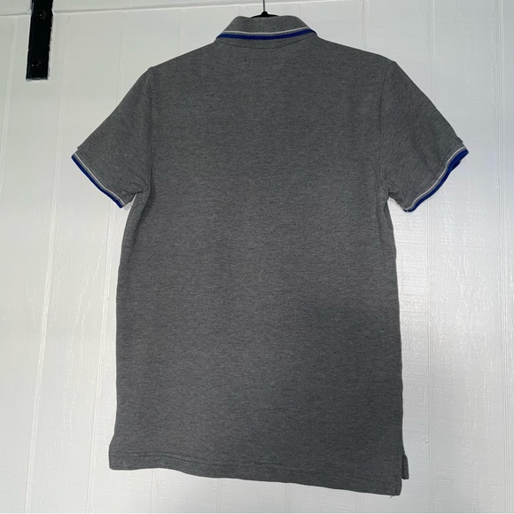 Aeropostale  Shirt Mens polo grey blue size Small  collar button short - Picture 9 of 11